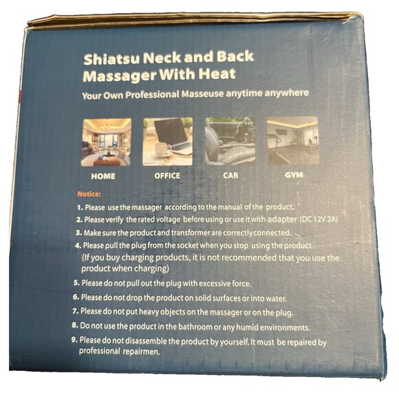 Shiatsu Neck and Back Massager with Heat Natural Pain Relief New In Gift Box - Picture 3 of 5